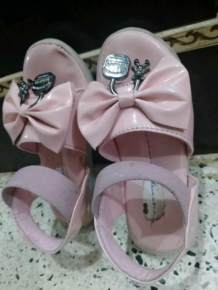 Stylish Pink colour slippers for baby girl