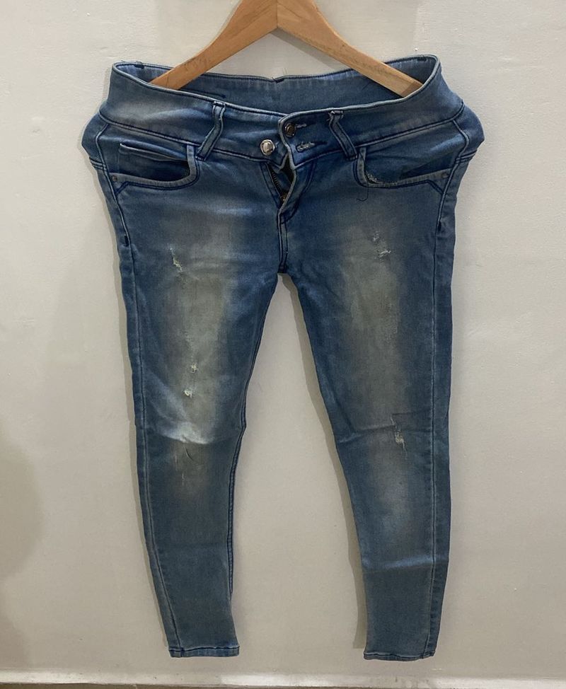 Distressed Denim Jeans