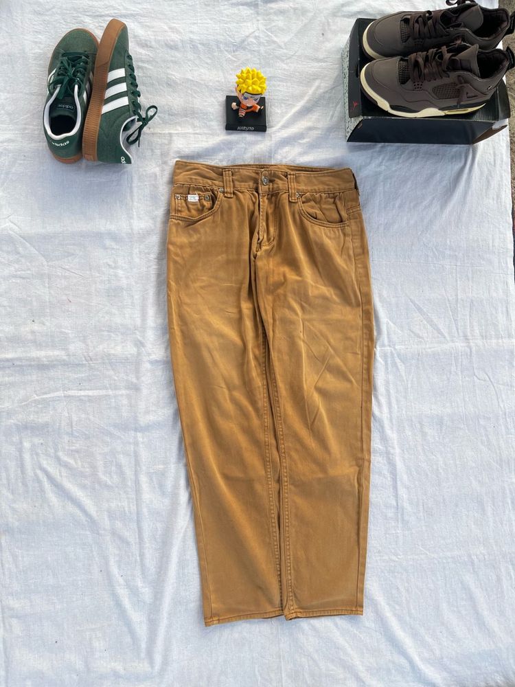 Tan Unisex denim Jeans