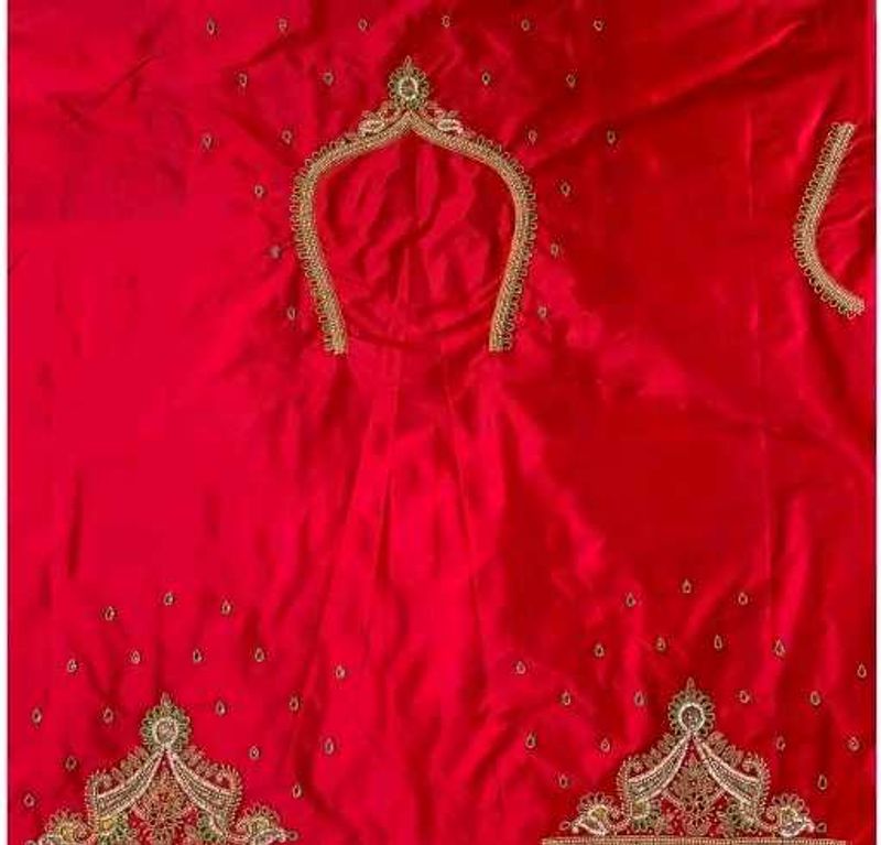 Red Maggam Work Blouse