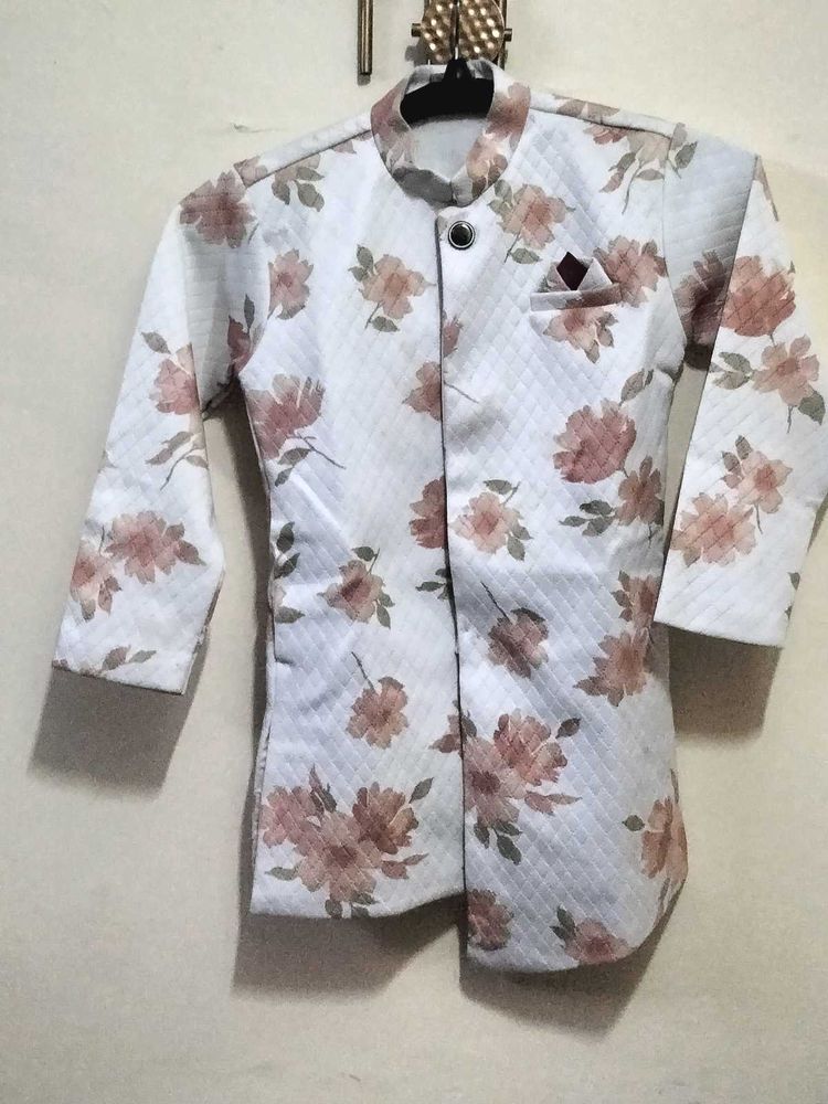 Floral Print Boys Kurta