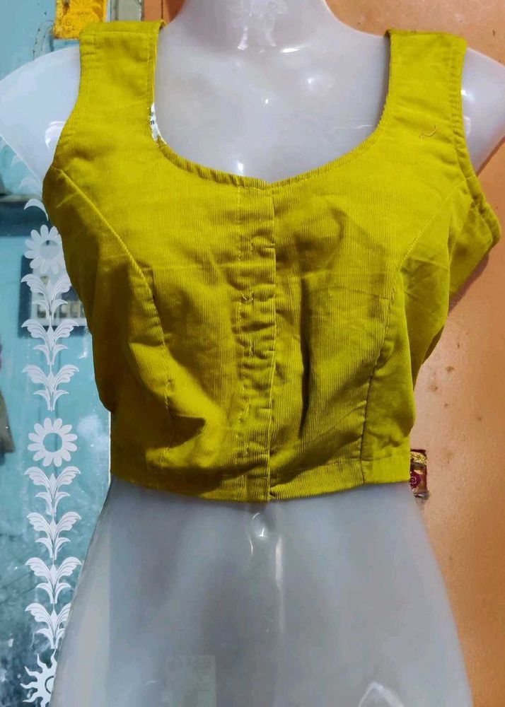 Yallow Sleeveless Blouse