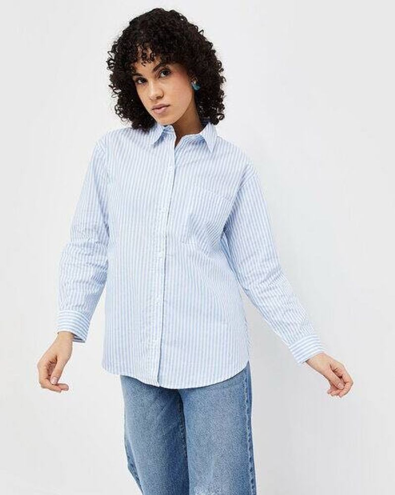 Striped Button-Down Shirt
