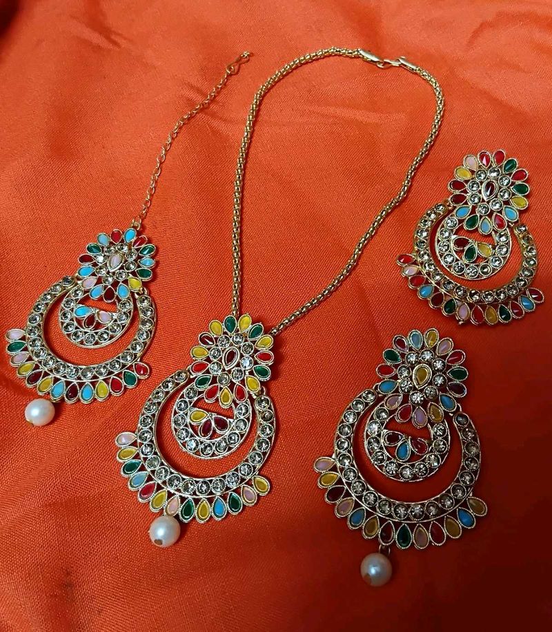 Colorful Indian Jewelry Set
