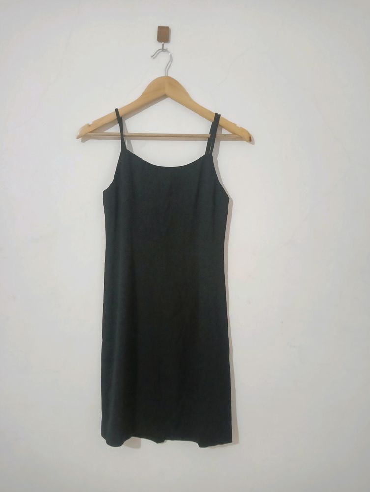 Noodles Strap Adjustable Black Mini Bodycon