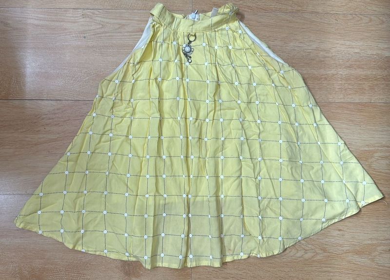 Lemon Yellow Color Tunic For 11-12 Yrs Girls