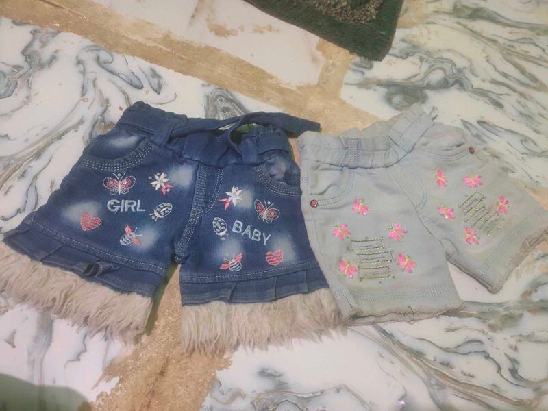 Cute Embroidered Denim Shorts Bundle 2