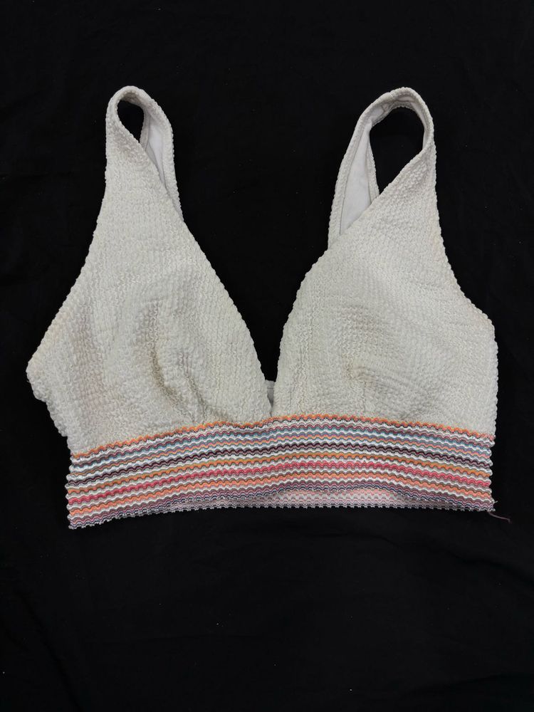 Women White Bikini Top