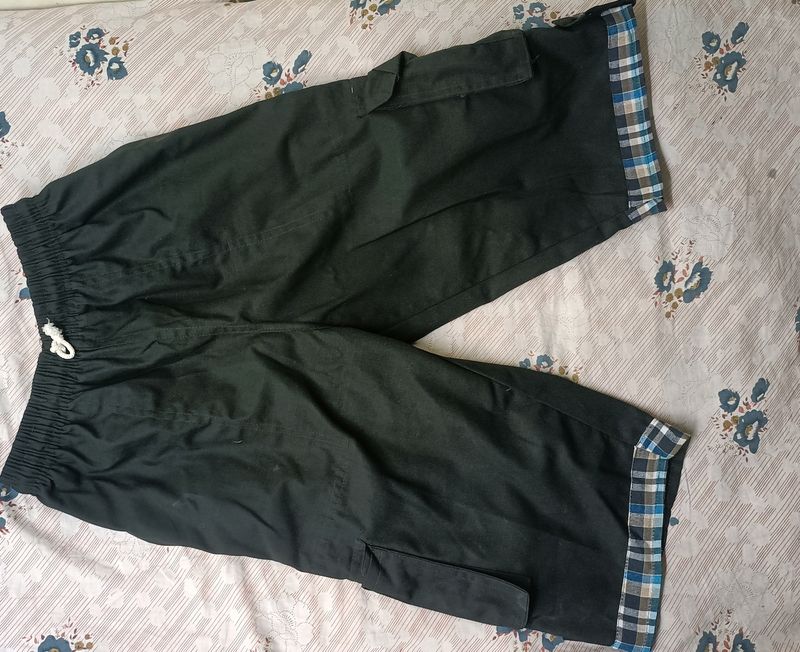 Black trousers, stretchable waist