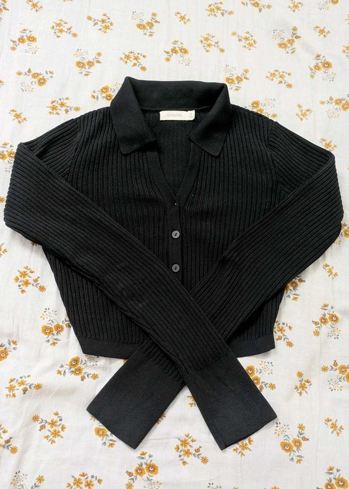 Black Knit Cardigan