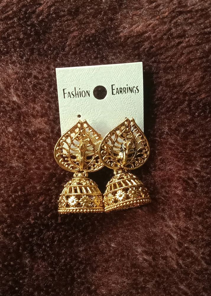Golden Ethnic Earing