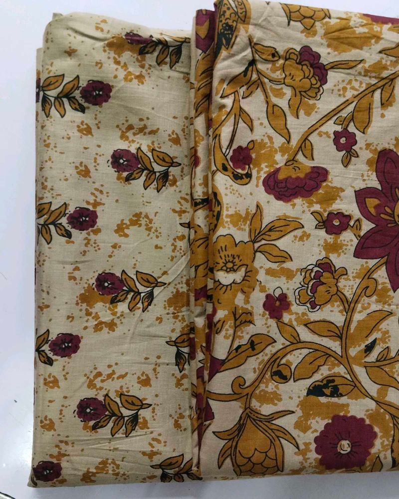 CAMBRIC COTTON Combo Set 3.5 MTR With 2.25 Mt Red