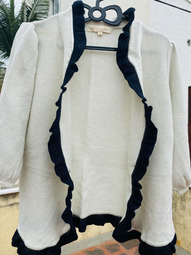 Elegant Ruffled Cardigan