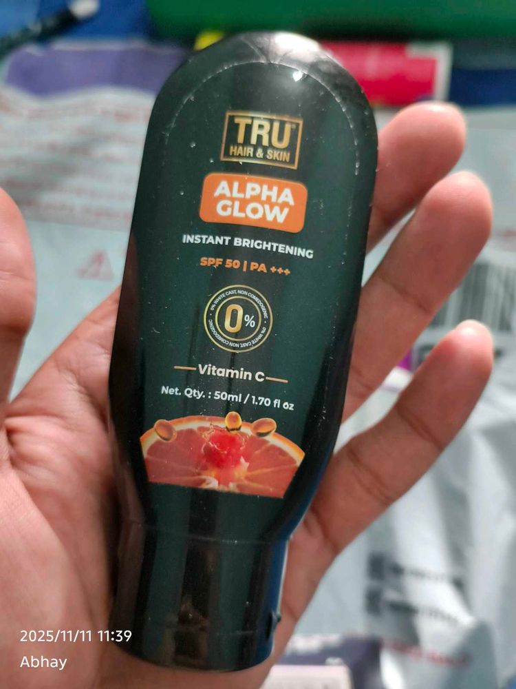 TRU Alpha Glow sunscreen Moisturizer