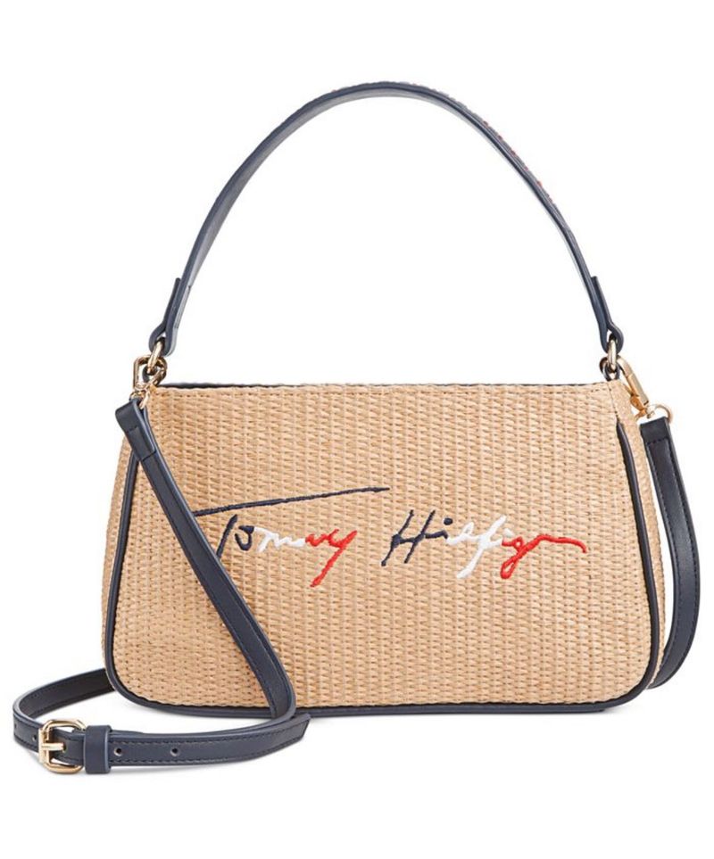 Tagged Tommy Hilfiger Natural Woven Shoulder Bag