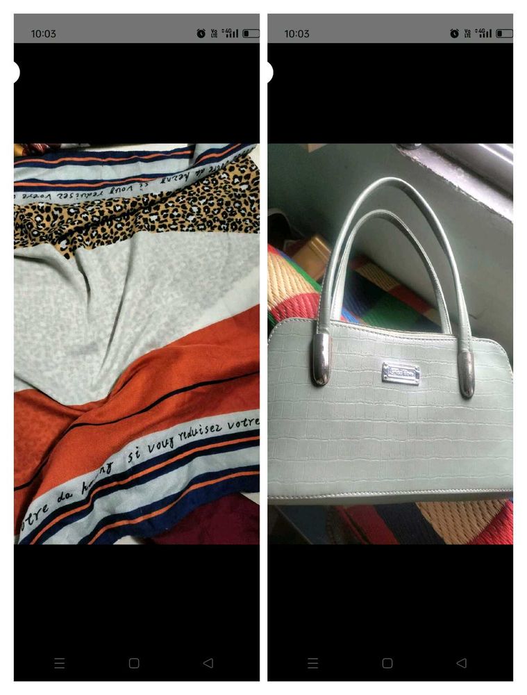 Elegant Handbag And Scarf