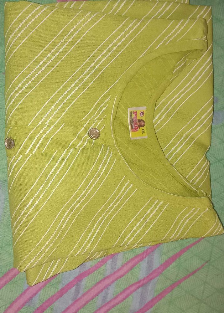 Striped Green Kurta