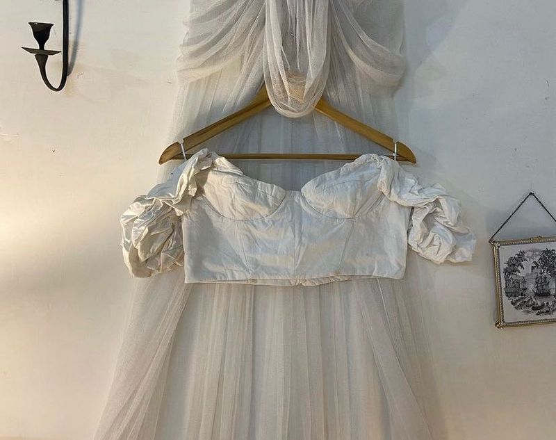 Zara Cotton Bustier Off Shoulder