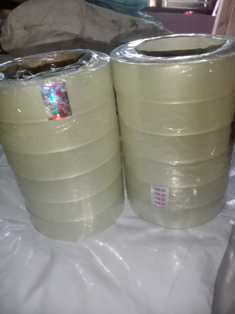12 - Pieces - 1 Inch - 65 Meters Transparent Tape