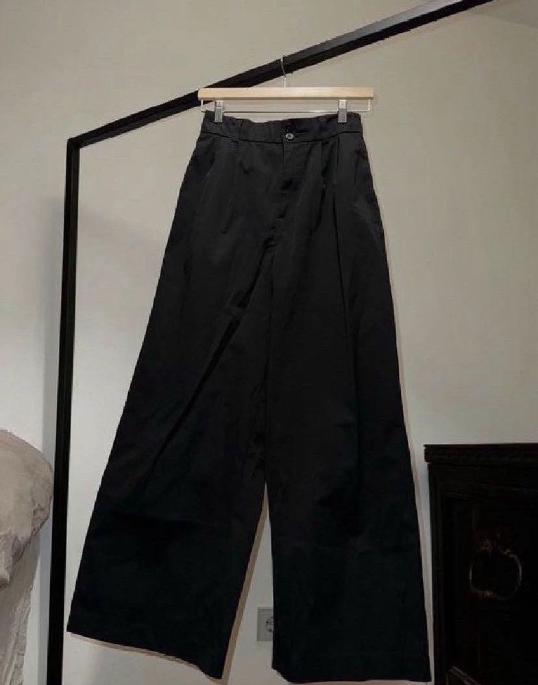 Extra Wide Leg Black Pants-ZARA (Brand New
