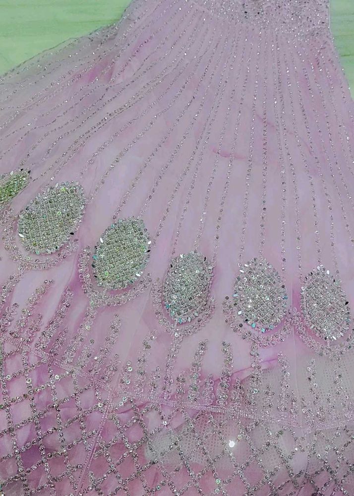 Gorgeous gown with mirror work front or back