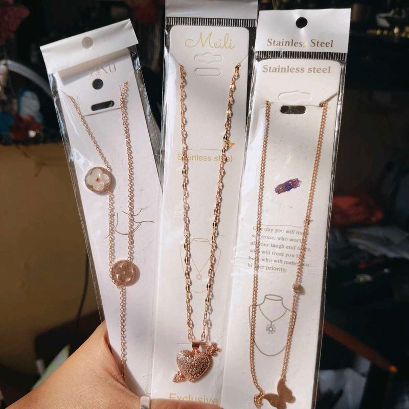 Necklace Set:3 Anti tarnish chain pendant