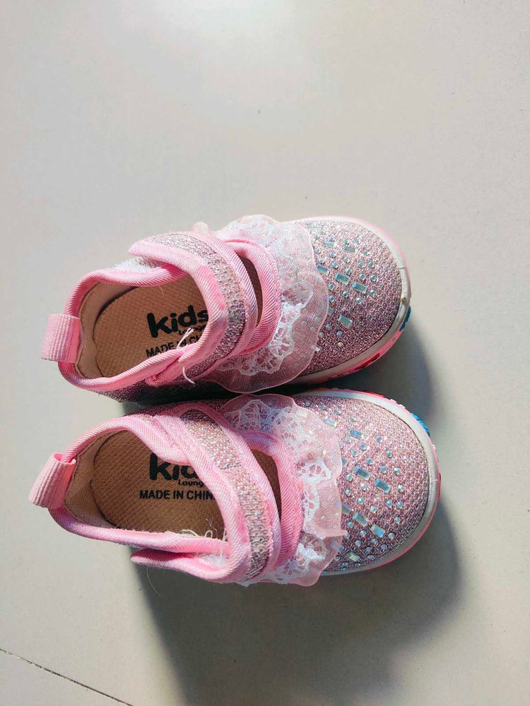 Kids Pink Sparkle Shoes