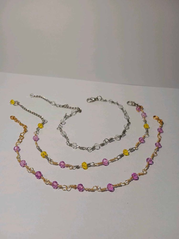 Wire Wrapped Crystal Bracelets