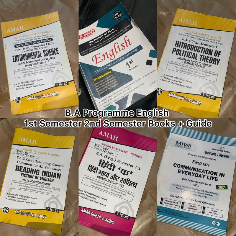 B.A programme English Complete Set