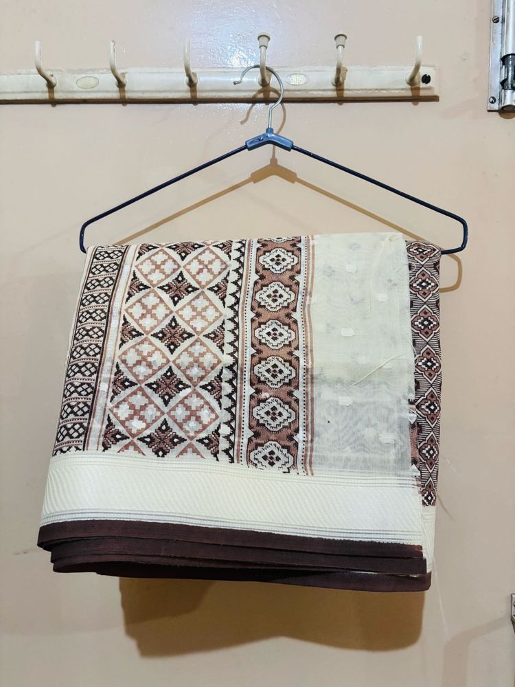 New Saree Cream Colour