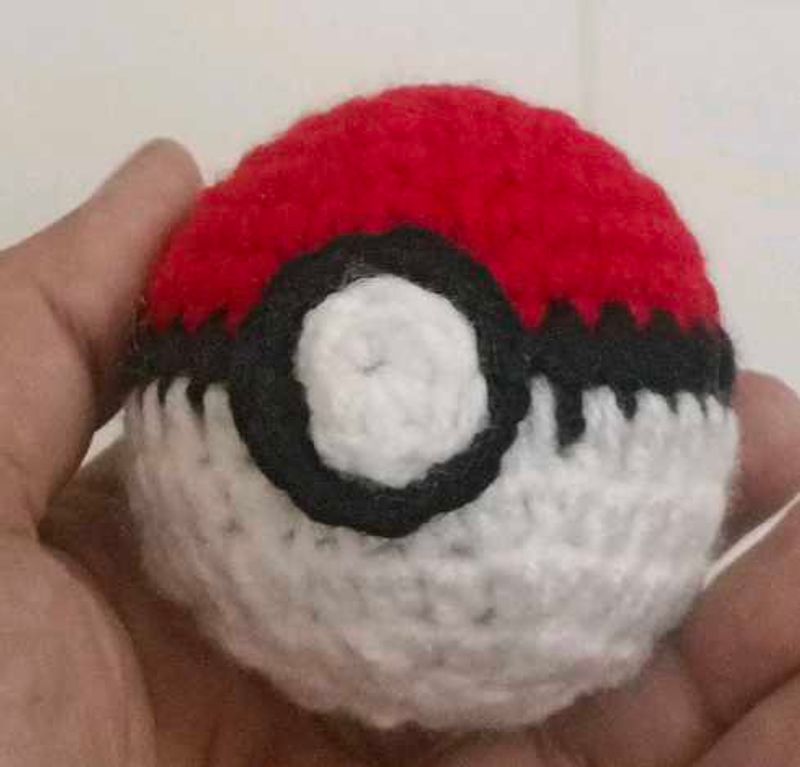 Crochet Pokeball Plush Toy