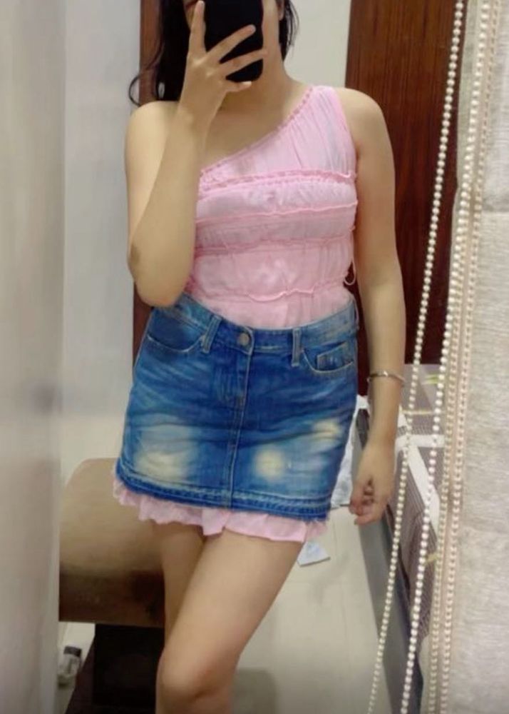 Denim Mini Skirt