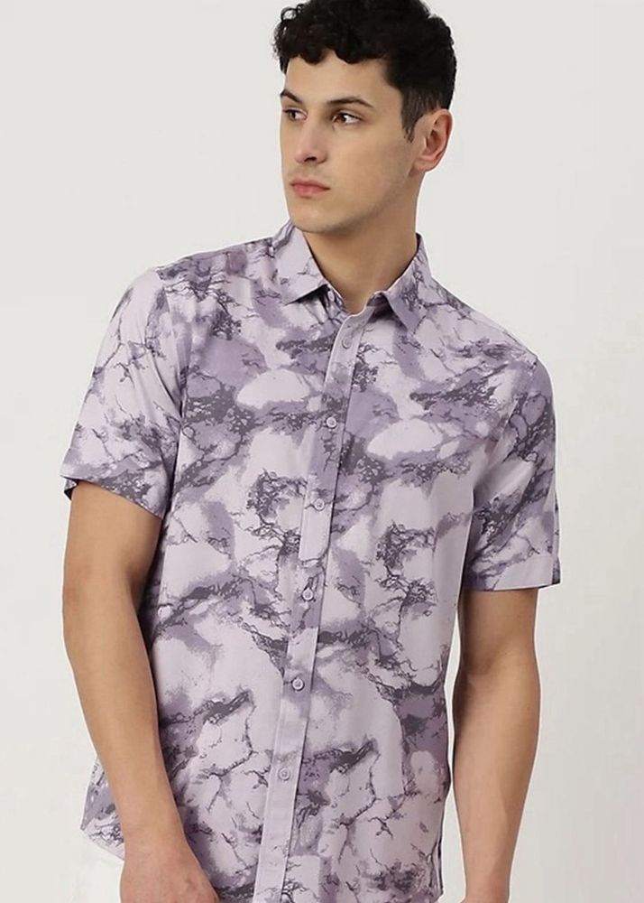 Mark &amp; Spencer Abstract Printed Casual Shirt