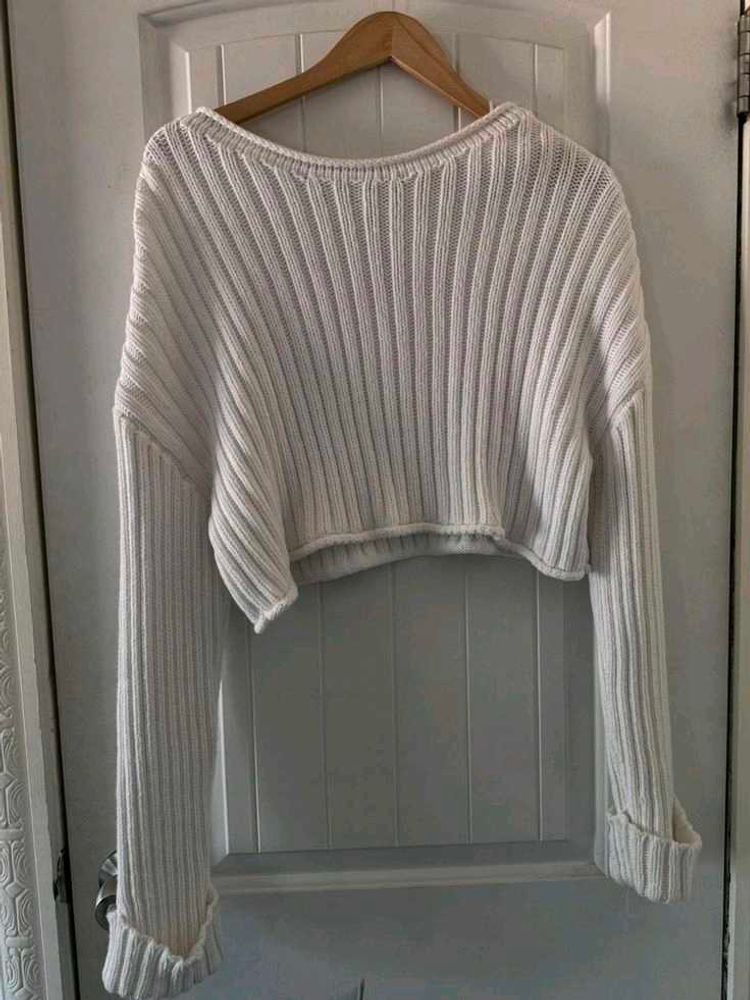 Zara Cropped Knit Sweater