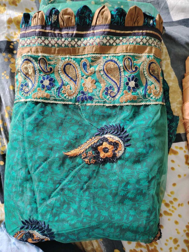 Flared Embroidered Lehenga Saree