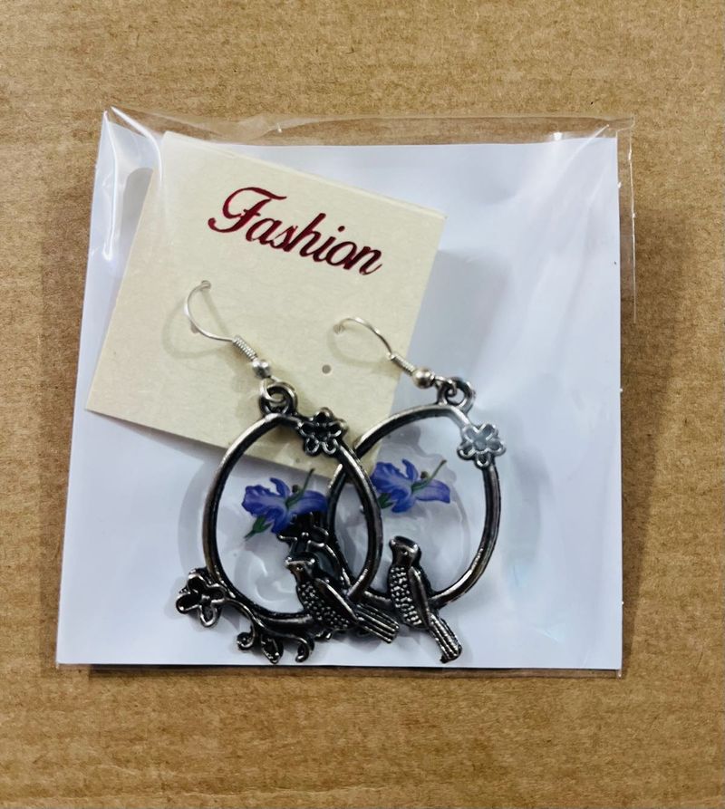 Bird &amp; Flower Earrings Only 1