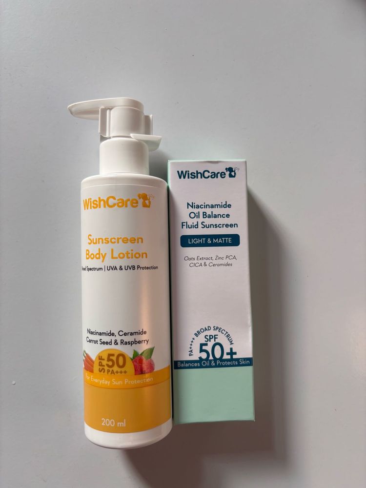 WishCare SPF 50 Body lotion + Sunscreen Combo