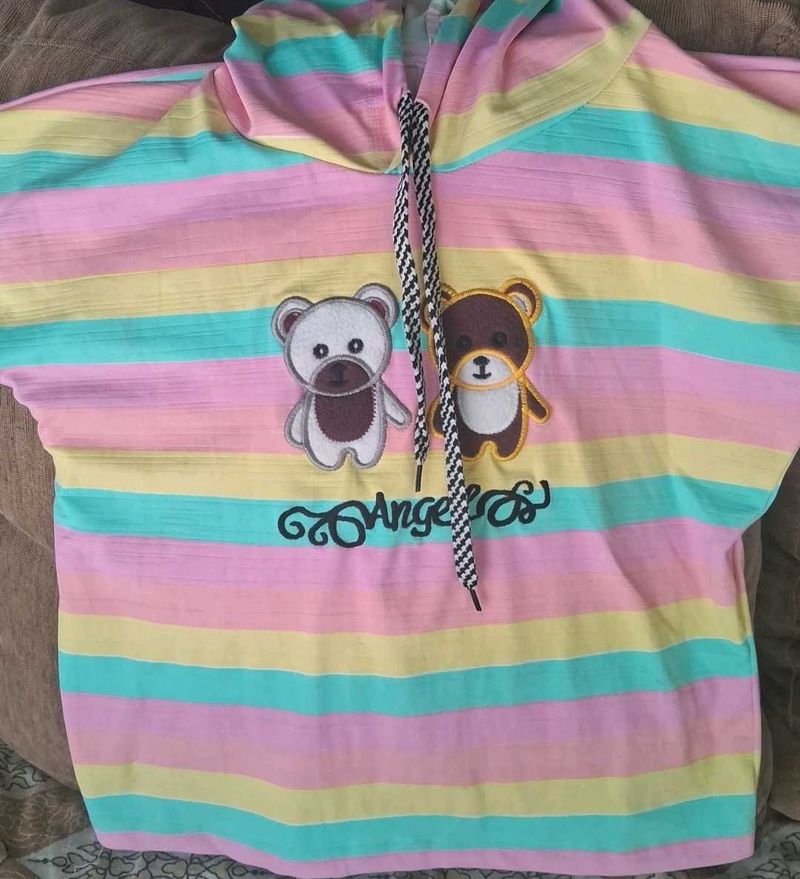 Cute Striped Bear Hoodie