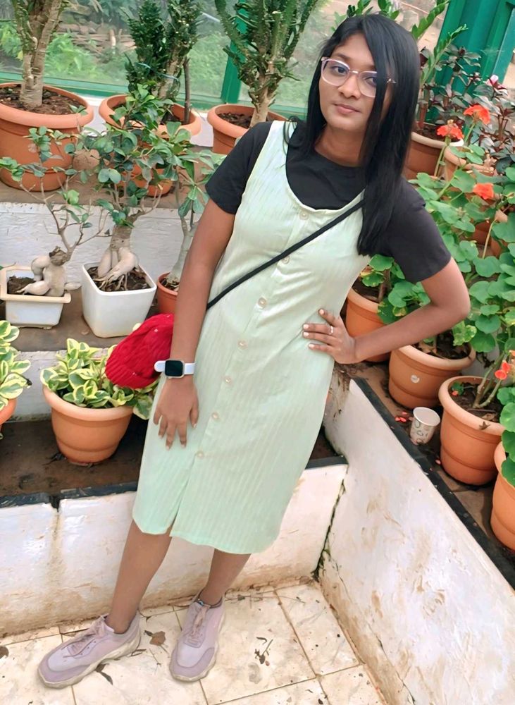Mint Green Button-Down Dress