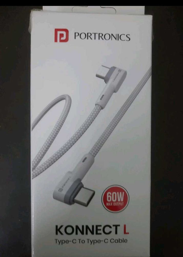 Portronics USB Type C To CCable 2 A 1.2m