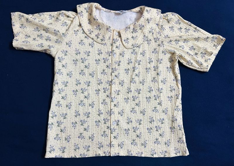 Floral Peter Pan Collar Top
