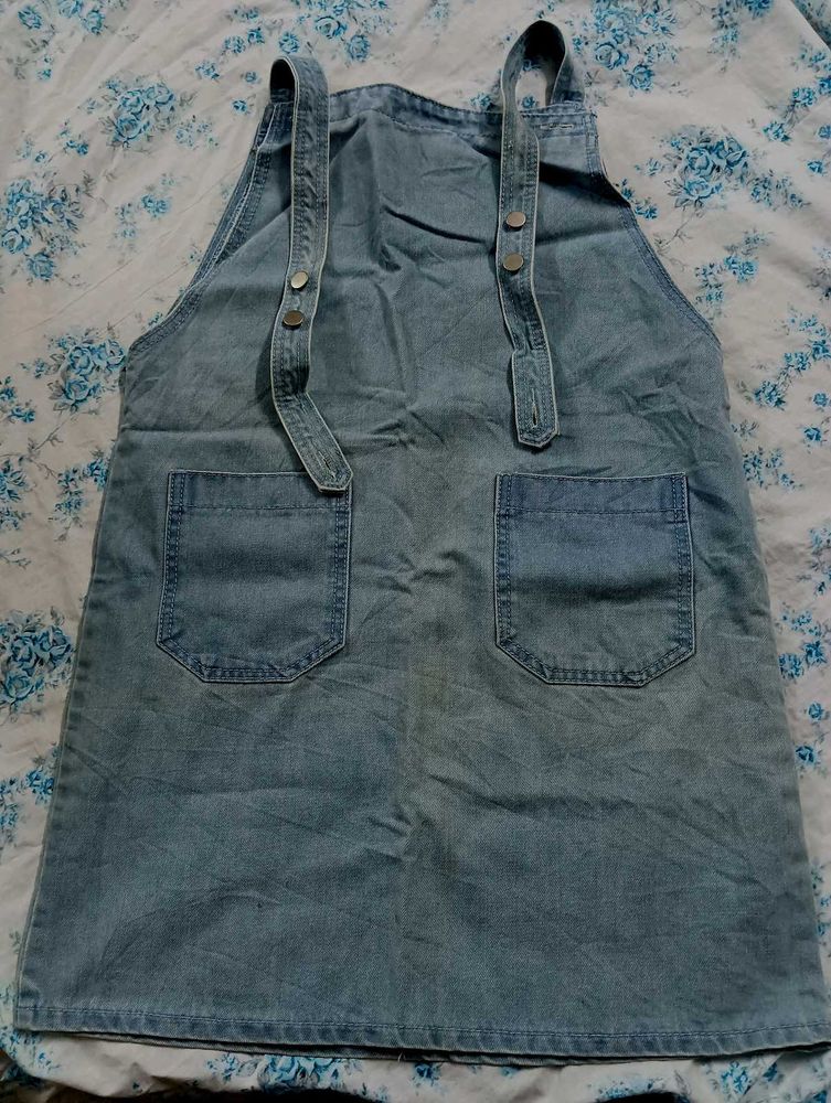Denim Pinafore Dress
