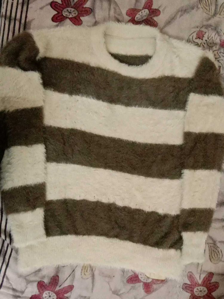 Striped Fuzzy Sweater