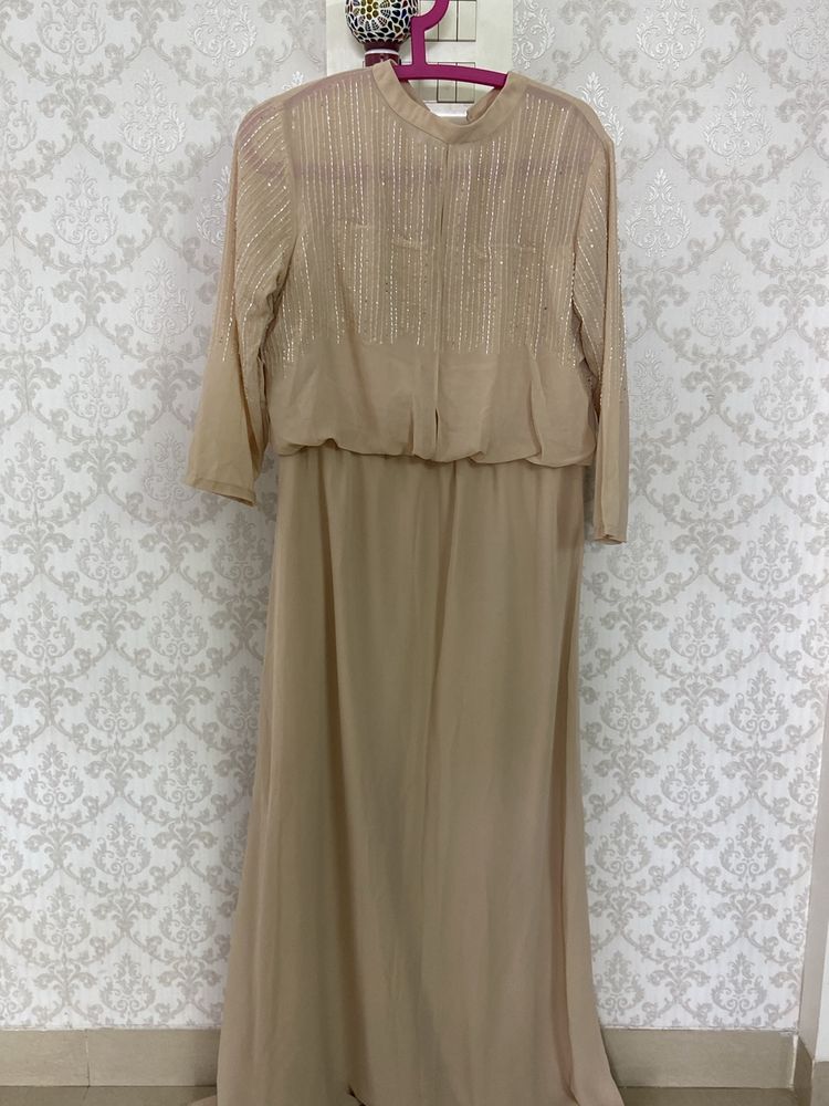 Hand Work Embroidery Straight Gown