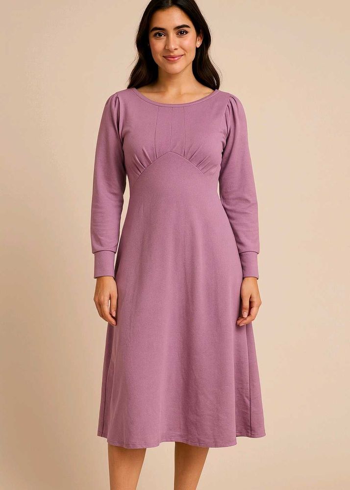 Cute Lilac Midi Dress