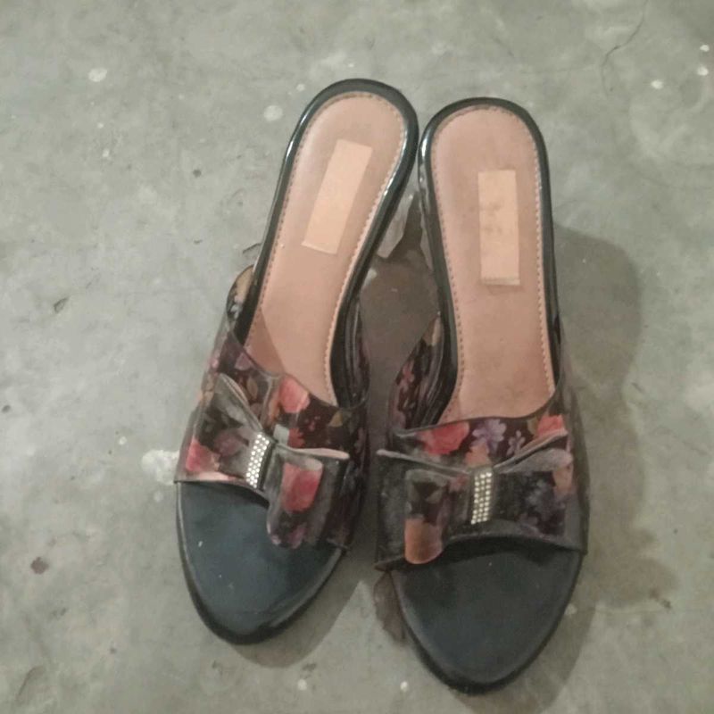 Floral Bow Heels