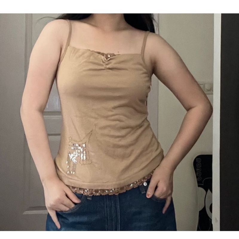 Cute embellished cami top