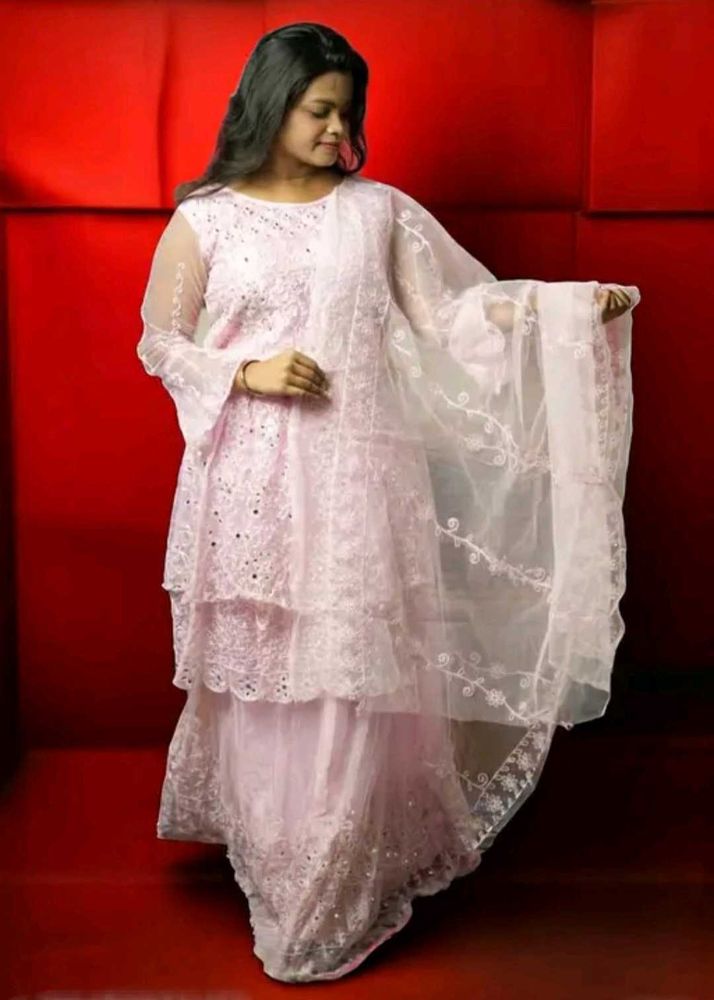 Elegant Pink Embroidered Salwar Kameez