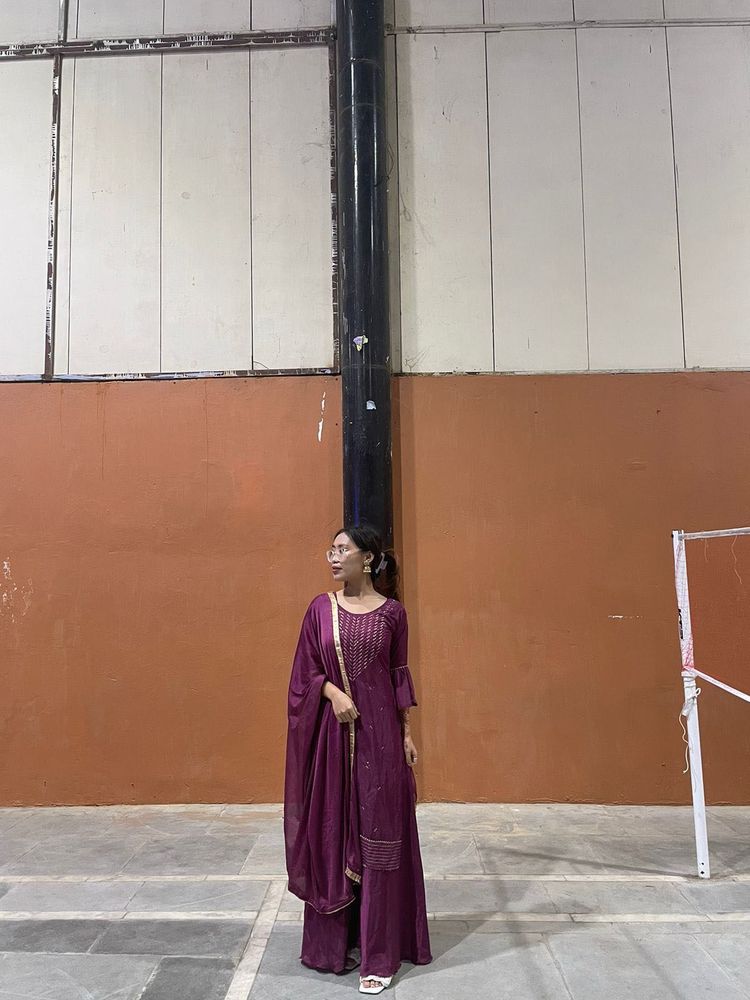 Elegant Purple Kurta Set