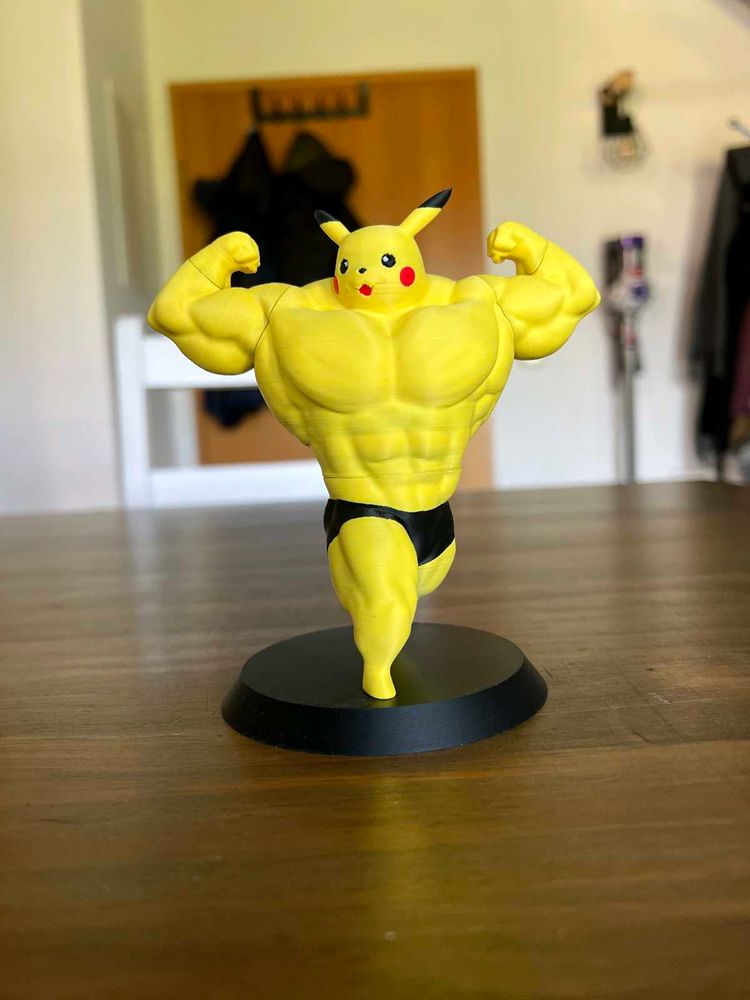 Muscular Pikachu Figure
